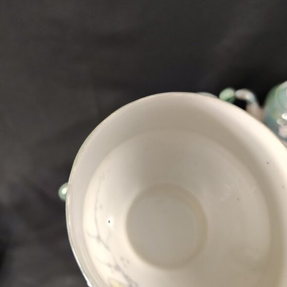 19 Vintage Japanese Cherry Blossom Tea Set Hand-Painted Porcelain Birds, Trees - Picture 2 of 11